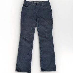 Eddie Bauer Women’s Curvy Bootcut Corduroy Blue Gray Pants Size 6 , 30” Inseam